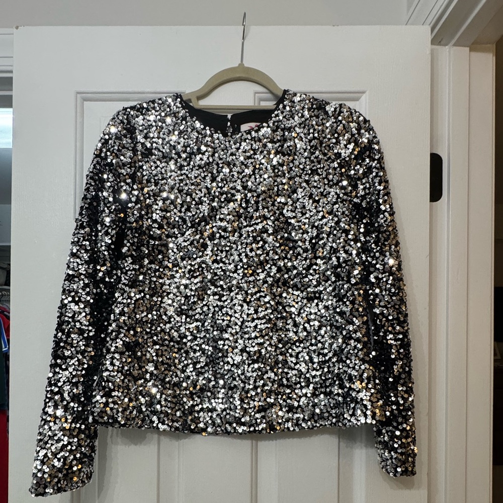 BuddyLove Long Sleeve Sequin Top XS